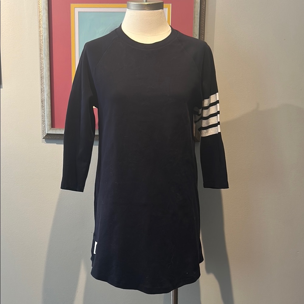 Thom Browne Navy 4-Bar Mini Dress